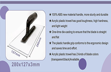 Whether you’re looking for a Plastering Trowels - K bran acrylic plastic trowel with plastic handle