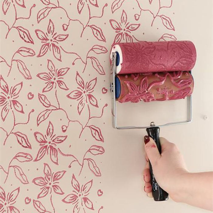 DIY: Get the look of wallpaper with patterned paint rollers