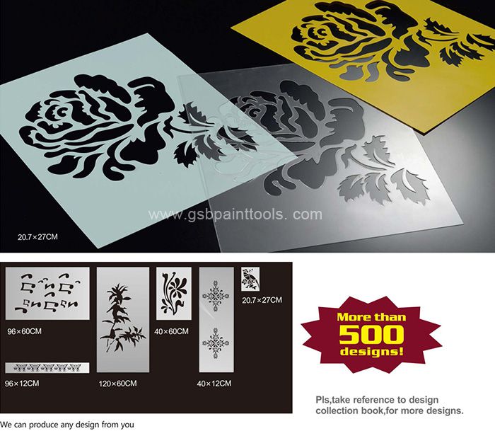  Wall Stencils  Decor Reusable Film Decorative for Painting,  Wall Stencil Pattern (more than 500 desgins)