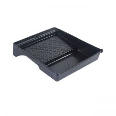 Pack Paint Trays for  Rollers, Deep Wells, Ribbed, Reusable with Some Paints (Plastic, Black)