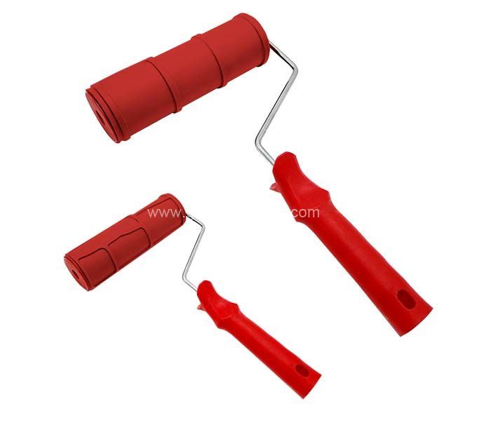 Imitation Brick Pattern Embossing Roller with Rubber Handle for Walls Decoration and Household DIY Painting