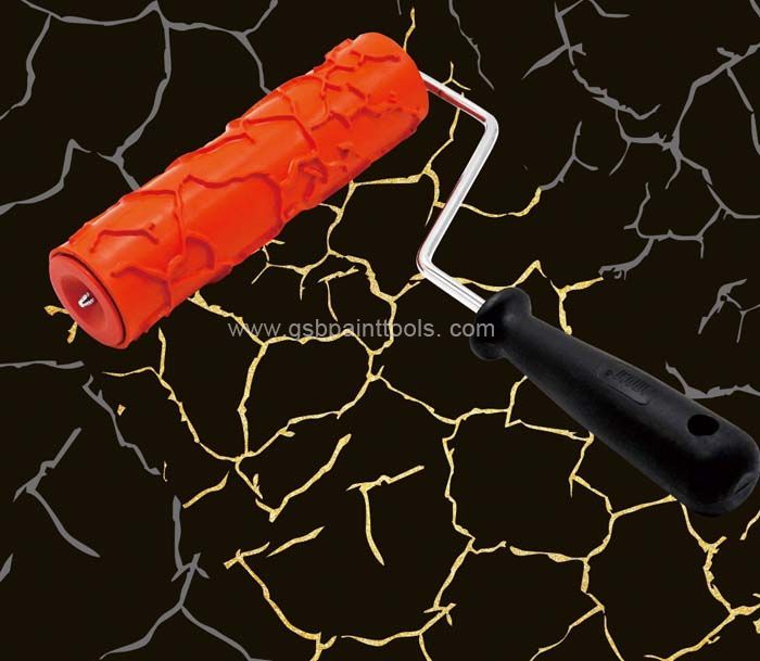 7DIY Patterned Decorative Rubber Texture chaotic Paint Roller with Plastic  Handle for home painting