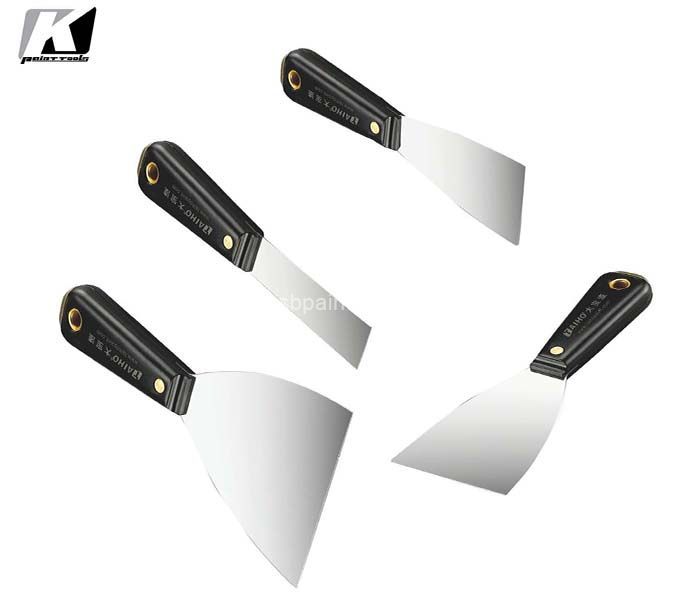 4 Piece Putty Knife Scrapers GS410S, Stainless Steel Scraper Tool for Drywall Finishing, Plaster Scraping, Decals and Wallpaper