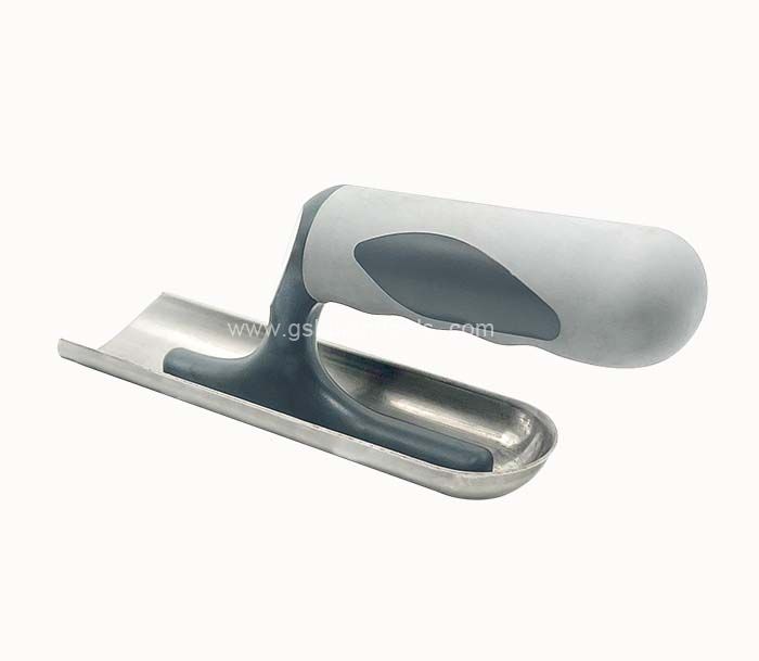 U-shape Spatula | Concrete Finishing Trowel Round Behind with Plastic Curved handle