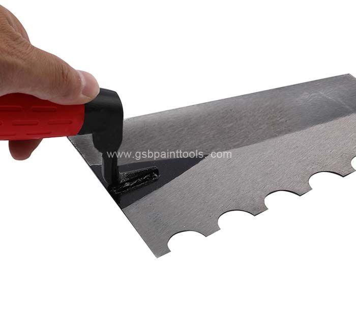 Carbon Steel Notched Finishing Trowel 