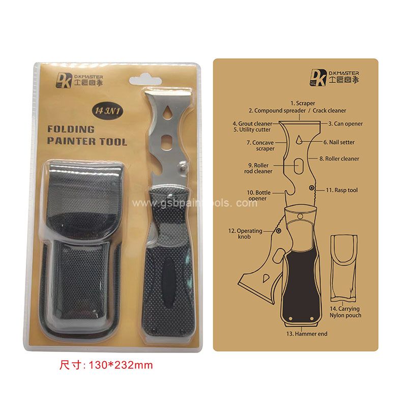 Multipurpose Edge Lock Putty Knife with Black aluminum tinted with diamond debossed hands