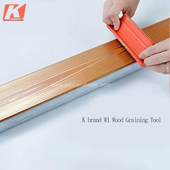 Rubber  Wood Grain Graining Pattern DIY Painting Tools Wood Graining Painting Tool Wood Texture Graining Tool Household Wall Art Paint for Wall Room Decoration (Red)