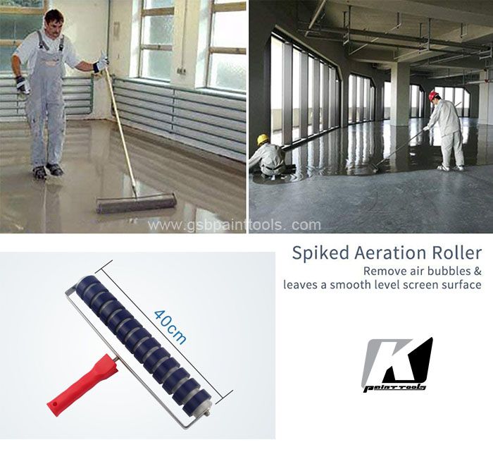 Epoxy Floor Self Leveling Screed Spiked Roller, self-leveling tools, Spiked Screed Flooring Roller Easy Install and Operate