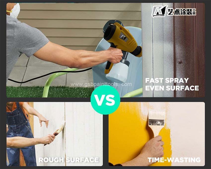 K Brand Paint Sprayer, HVLP Electric Spray Gun, Easy-To-Go 1600ml Container, Easy to Clean, 4 Nozzles 3 Spray Patterns, Ideal for Home Interior and Exterior Walls, Ceiling, Fence, Cabinet, Furniture